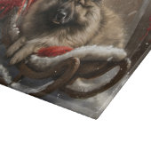 Keeshond Hond Kerstfeest Snijplank (Hoek)