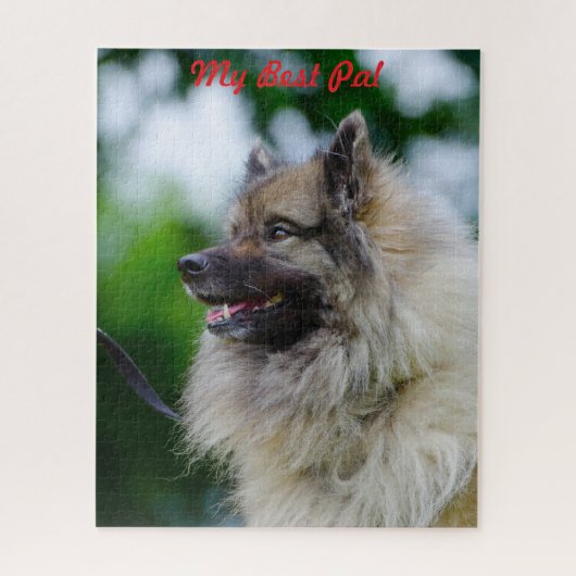 Keeshond hond. legpuzzel (Verticaal)