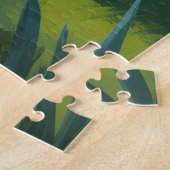 Keeshond Hond Lente Bloemen Schilderen Legpuzzel (Zijkant)