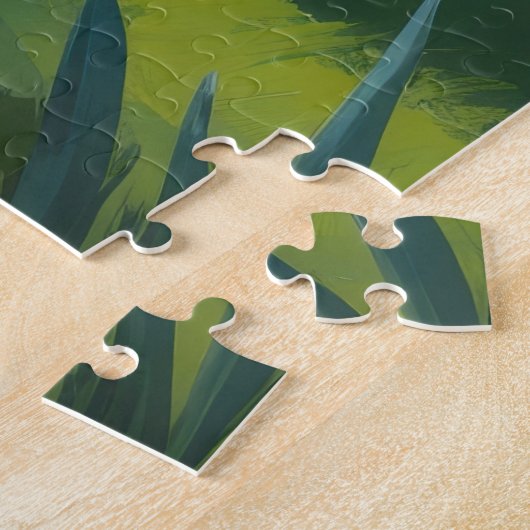 Keeshond Hond Lente Bloemen Schilderen Legpuzzel (Zijkant)