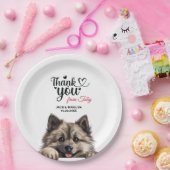 Keeshond Hond Papieren Bordje (Feest)