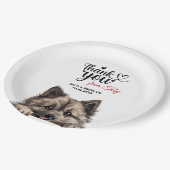 Keeshond Hond Papieren Bordje (Gekanteld)