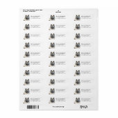 Keeshond hond retour adreslabels etiket (Full Sheet)