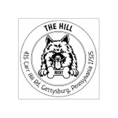 Keeshond Hond Retouradres Familie Rubberstempel (Afrduk)