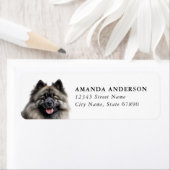 Keeshond-hond retouradreslabels etiket (Insitu)