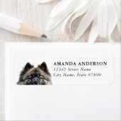 Keeshond-hond retouradreslabels etiket (Insitu)