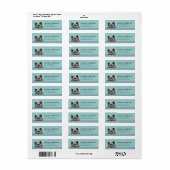 Keeshond-hond retouradreslabels etiket (Full Sheet)