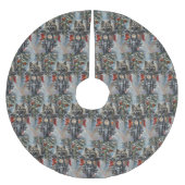 Keeshond Hond Rijden Motorfiets Kerstmis Kerstboom Rok (Voorkant)