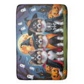 Keeshond Honden Pompoen Halloween Grappig Badmat (Voorkant Verticaal)