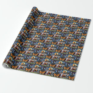 Keeshond Honden Pompoen Halloween Grappig Cadeaupapier