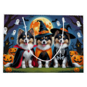 Keeshond Honden Pompoen Halloween Grappig Groot Cadeauzakje (Achterkant)