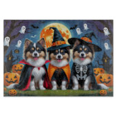 Keeshond Honden Pompoen Halloween Grappig Snijplank (Voorkant)