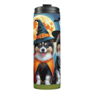 Keeshond Honden Pompoen Halloween Grappig Thermosbeker