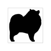 Keeshond Hondenras Silhouette Rubberstempel (Afrduk)
