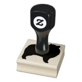 Keeshond Hondenras Silhouette Rubberstempel (Stempel)