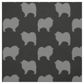 Keeshond Hondenras Silhouettes Patterned Stof (Swatch)