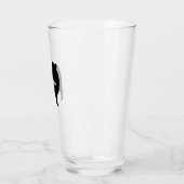 Keeshond hondensilhouet gepersonaliseerd Drink Glas (Links)