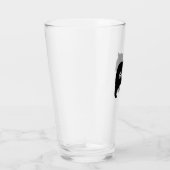 Keeshond hondensilhouet gepersonaliseerd Drink Glas (Rechts)