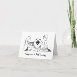 Keeshond Huisdiertherapie met Aanpasbare Tekst Kaart