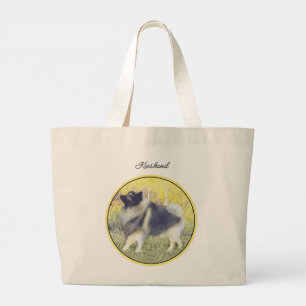 Keeshond in Aspen Schilderen Schattigee Originele Grote Tote Bag