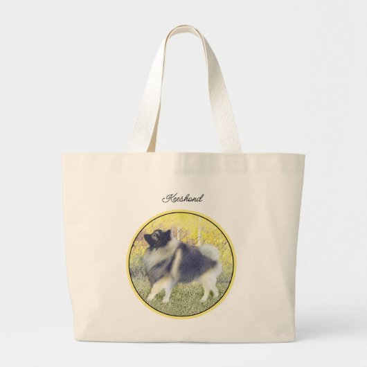 Keeshond in Aspen Schilderen Schattigee Originele  Grote Tote Bag (Voorkant)