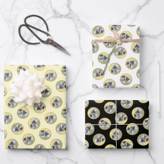 Keeshond in Aspen Schilderen Schattigee Originele  Inpakpapier Vel (Voorkant)