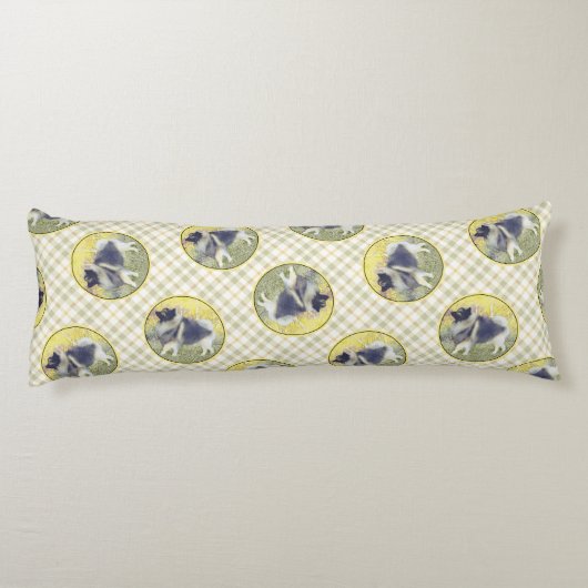 Keeshond in Aspen Schilderen Schattigee Originele  Lichaamskussen (Achterkant)