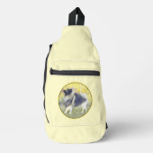 Keeshond in Aspen Schilderen Schattigee Originele Sling Bag (Voorkant)