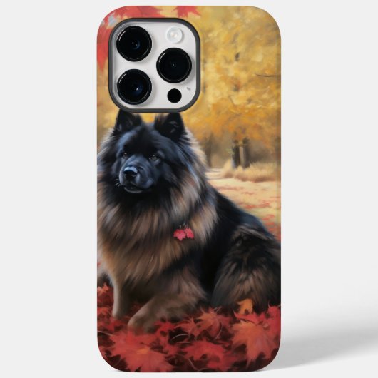 Keeshond in Herfst laat Herfst inspireren Case-Mate iPhone Case (Achterkant)