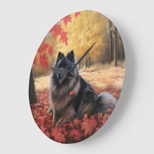 Keeshond in Herfst laat Herfst inspireren Grote Klok (Hoek)