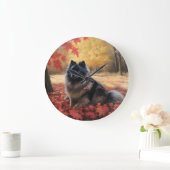 Keeshond in Herfst laat Herfst inspireren Grote Klok (Huis)