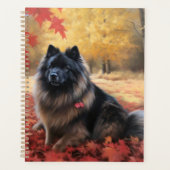 Keeshond in Herfst laat Herfst inspireren Planner (Voorkant)