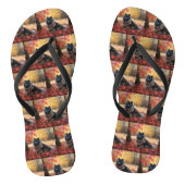 Keeshond in Herfst laat Herfst inspireren Teenslippers (Voetbed)