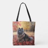 Keeshond in Herfst laat Herfst inspireren Tote Bag (Achterkant)