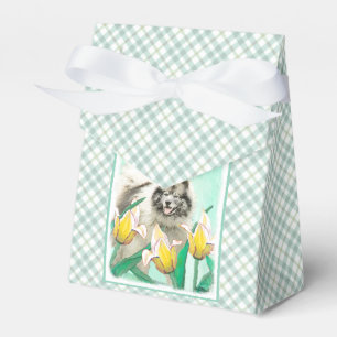 Keeshond in Tulips Painting Original Dog Art Bedankdoosjes