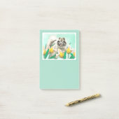 Keeshond in Tulips Painting Original Dog Art Post-it® Notes (Op bureau)