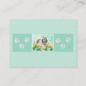 Keeshond in Tulips Painting Original Dog Art Visitekaartje (Achterkant)