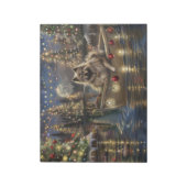 Keeshond Kerst Feestelijke Reis Notitieblok (Linkerzijde)