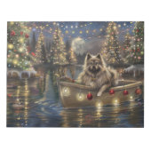 Keeshond Kerst Feestelijke Reis Notitieblok (Voorkant)