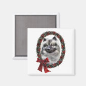 Keeshond kerstcadets magneet (Voorkant / Achterkant)