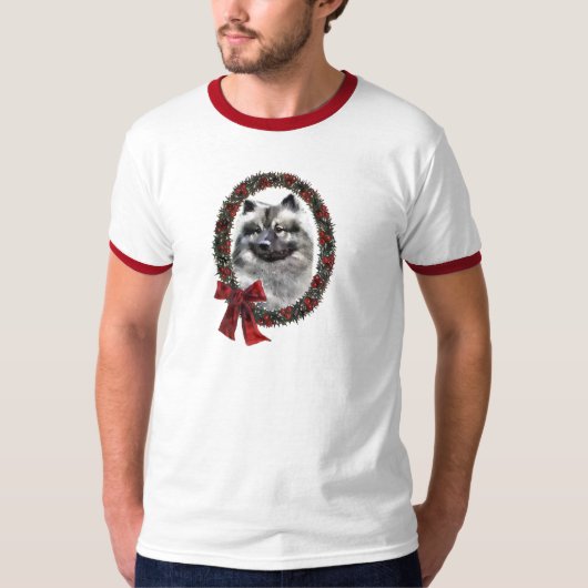 Keeshond kerstcadets t-shirt (Voorkant)