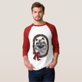 Keeshond kerstcadets t-shirt (Voorkant volledig)
