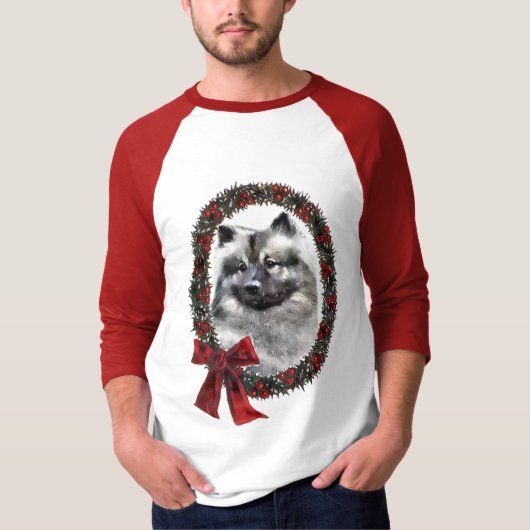 Keeshond kerstcadets t-shirt (Voorkant)
