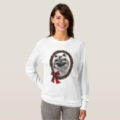 Keeshond kerstcadets t-shirt (Voorkant volledig)