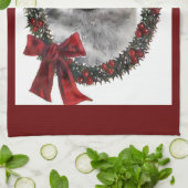 Keeshond kerstcadets theedoek (Gevouwen)