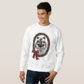 Keeshond kerstcadets trui (Voorkant volledig)