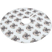 Keeshond Kerstkrans Feestelijke Pup Kerstboom Rok (Gekanteld)