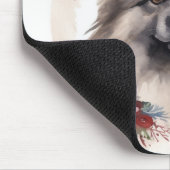 Keeshond Kerstkrans Feestelijke Pup Muismat (Hoek)