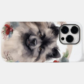 Keeshond Kerstkrans Festieve Pup Case-Mate iPhone Case (Achterkant (horizontaal))