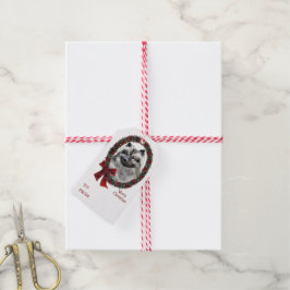 Keeshond Kerstmis Cadeaulabel